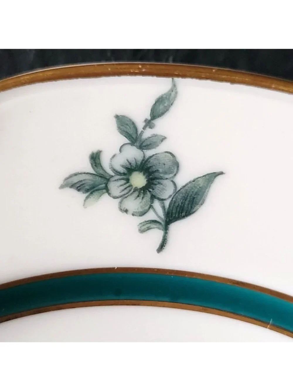 Vtg Royal Bayreuth Teal Tulip Bread & Butter Plate 6
